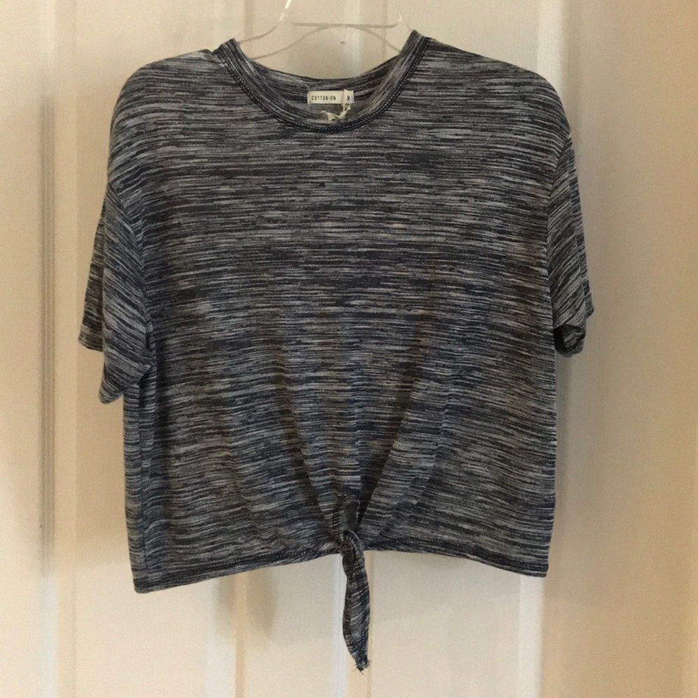 Cotton On Blue/Grey Striped Tee